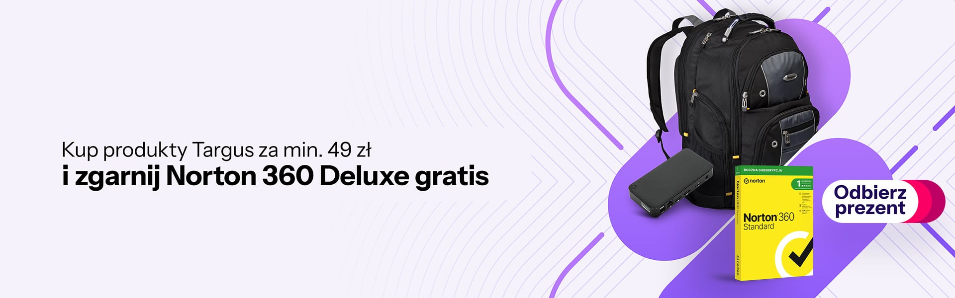 Antywirus Norton 360 Deluxe gratis – Przy zakupie produktów Targus